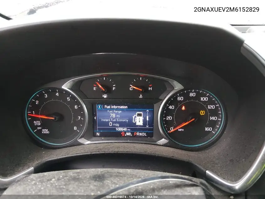 2021 CHEVROLET EQUINOX VIN 2GNAXUEV2M6152829 — фото 7