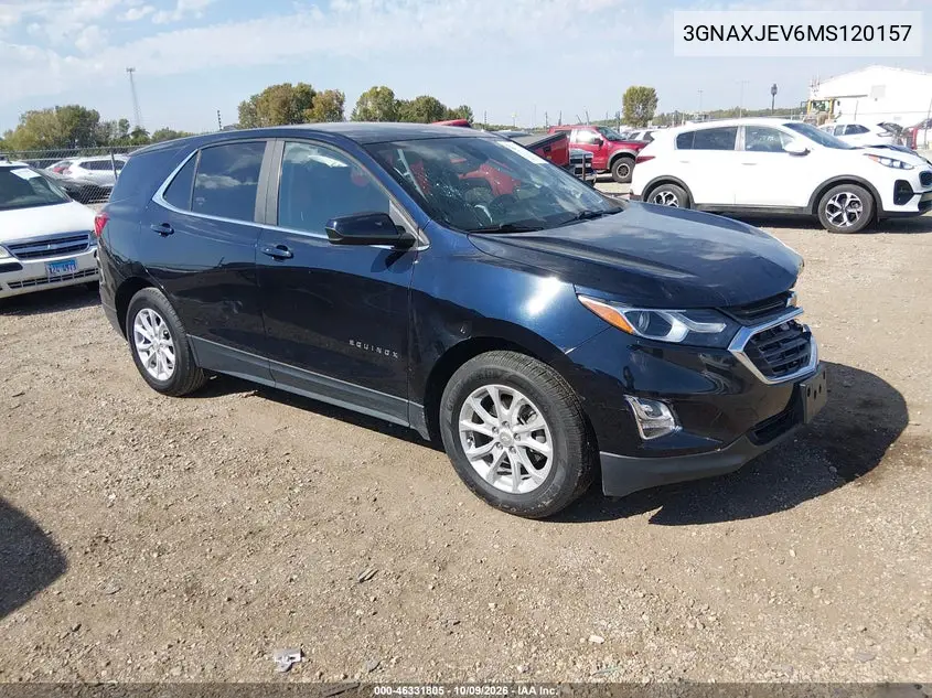 CHEVROLET EQUINOX 2021, VIN 3GNAXJEV6MS120157