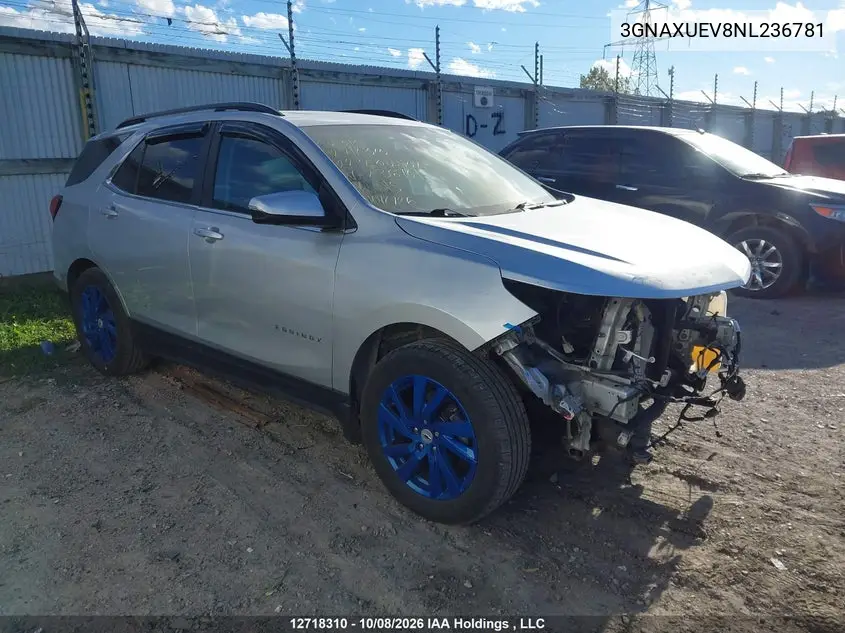 CHEVROLET EQUINOX 2022, VIN 3GNAXUEV8NL236781
