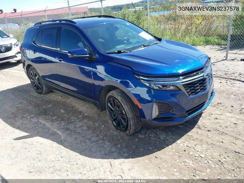 CHEVROLET EQUINOX 2022, VIN 3GNAXWEV3NS237578