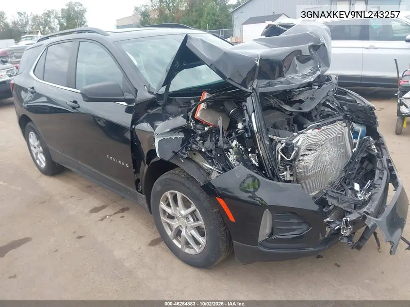CHEVROLET EQUINOX 2022, VIN 3GNAXKEV9NL243257