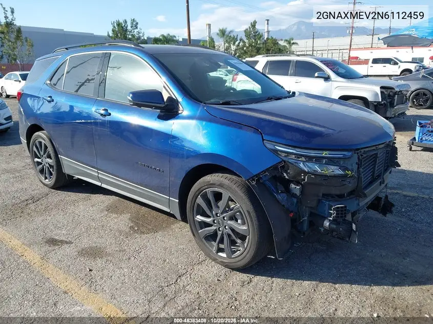 CHEVROLET EQUINOX 2022, VIN 2GNAXMEV2N6112459