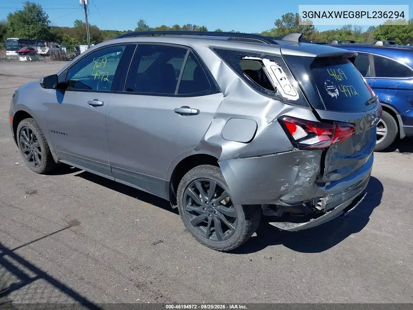 2023 CHEVROLET EQUINOX VIN 3GNAXWEG8PL236294 — фото 3