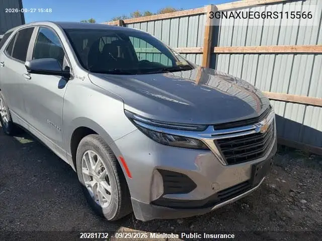 CHEVROLET EQUINOX 2024, VIN 3GNAXUEG6RS115566