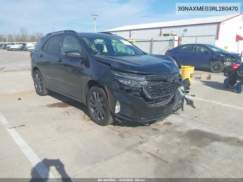 CHEVROLET EQUINOX 2024, VIN 3GNAXMEG3RL280470