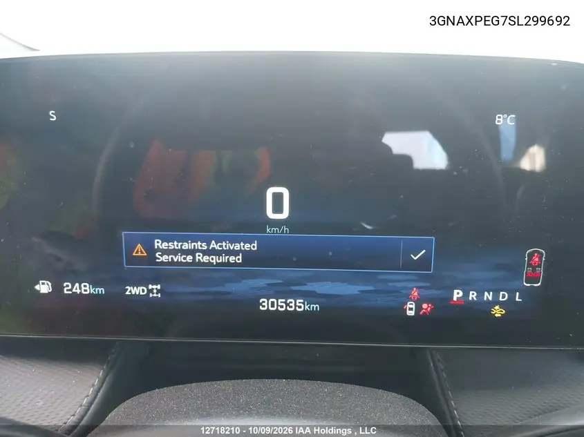 2025 CHEVROLET EQUINOX VIN 3GNAXPEG7SL299692 — фото 7