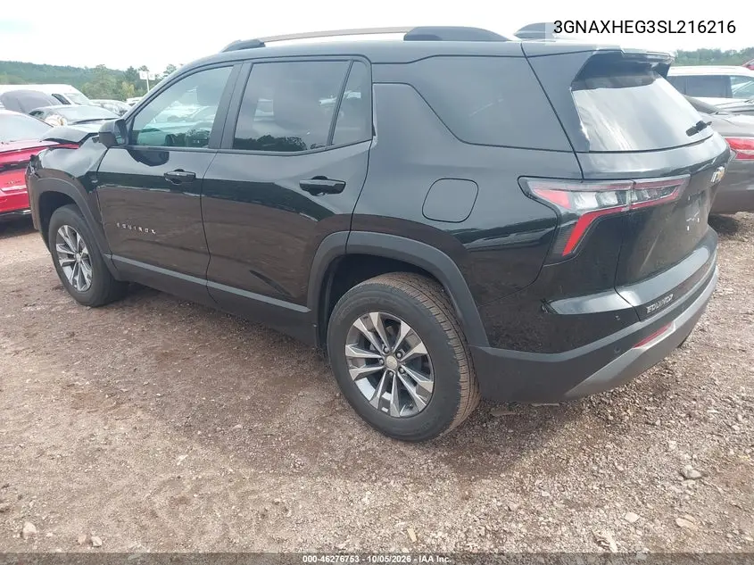 2025 CHEVROLET EQUINOX VIN 3GNAXHEG3SL216216 — фото 3