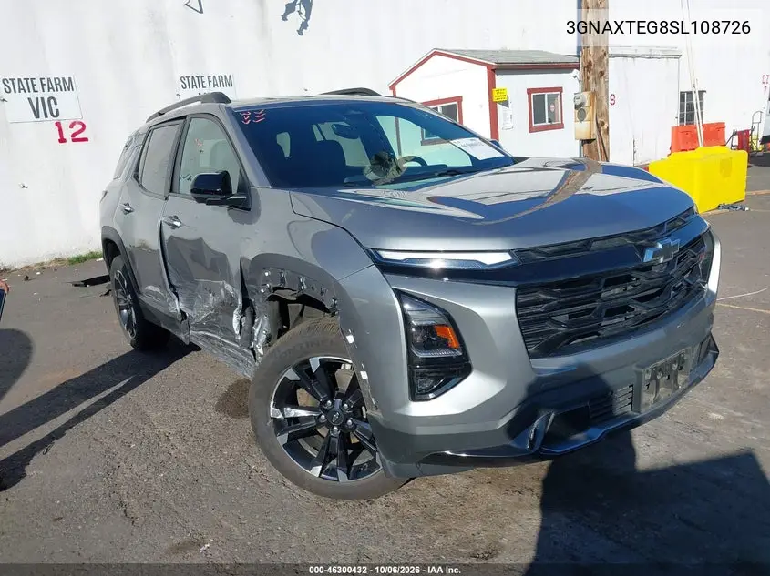 CHEVROLET EQUINOX 2025, VIN 3GNAXTEG8SL108726
