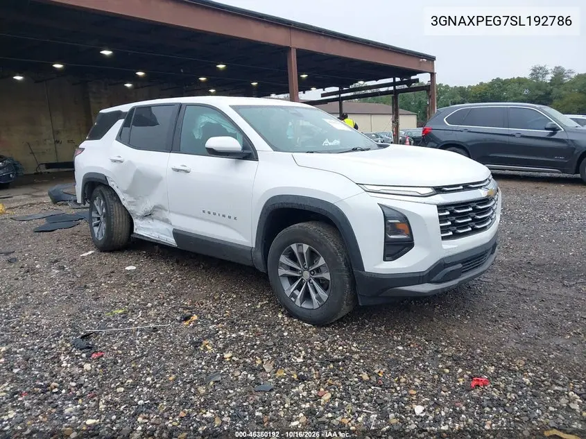 CHEVROLET EQUINOX 2025, VIN 3GNAXPEG7SL192786