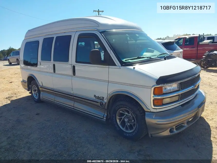 CHEVROLET EXPRESS 2000, VIN 1GBFG15R8Y1218717