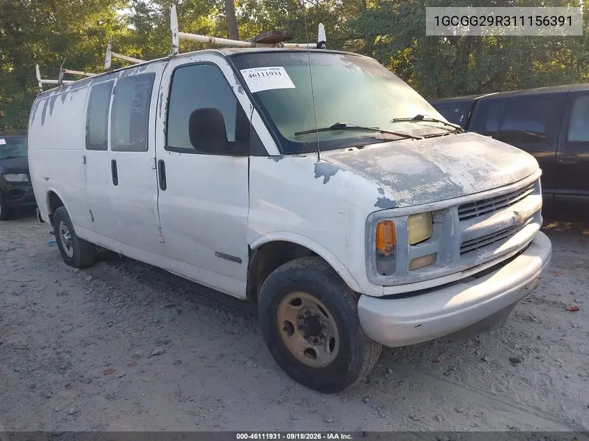 CHEVROLET EXPRESS 2001, VIN 1GCGG29R311156391