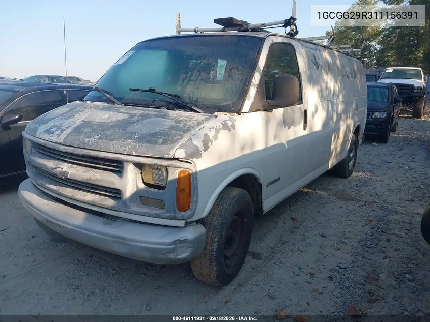 2001 CHEVROLET EXPRESS VIN 1GCGG29R311156391 — фото 2
