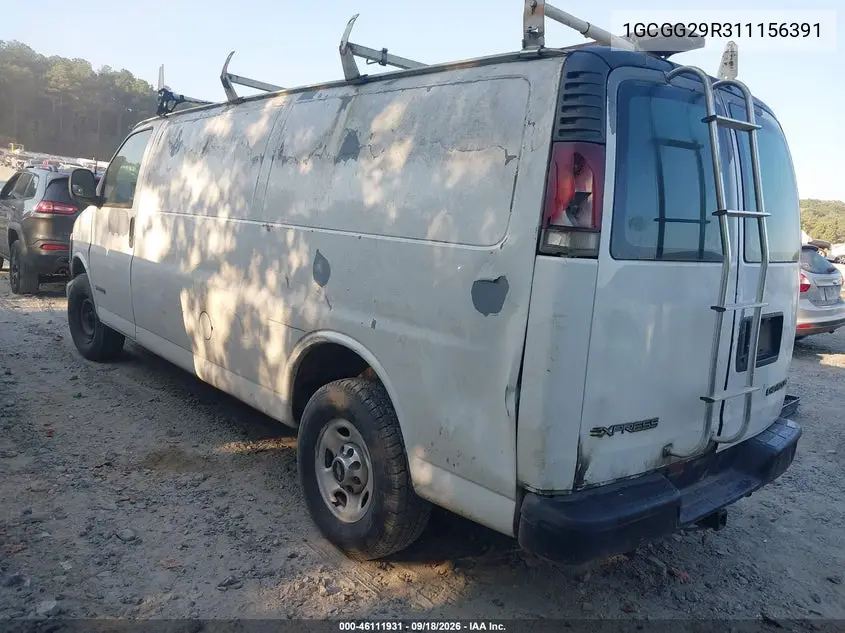 2001 CHEVROLET EXPRESS VIN 1GCGG29R311156391 — фото 3