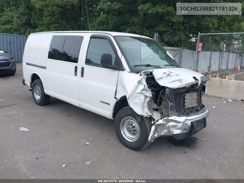 CHEVROLET EXPRESS 2002, VIN 1GCHG35R821191526