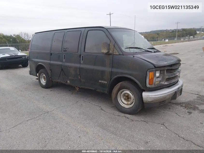 CHEVROLET EXPRESS 2002, VIN 1GCEG15W021135349