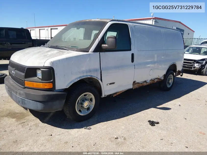 2003 CHEVROLET EXPRESS VIN 1GCGG25V731229784 — фото 2