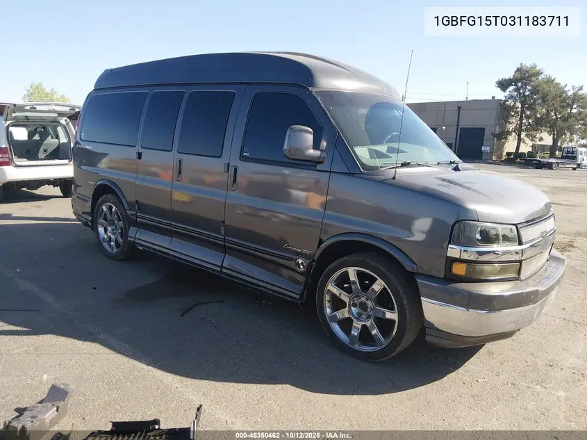 CHEVROLET EXPRESS 2003, VIN 1GBFG15T031183711