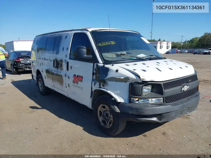 CHEVROLET EXPRESS 2006, VIN 1GCFG15X361134361
