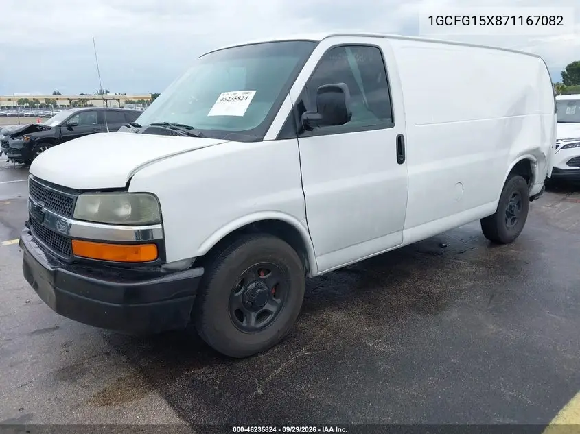 2007 CHEVROLET EXPRESS VIN 1GCFG15X871167082 — фото 2