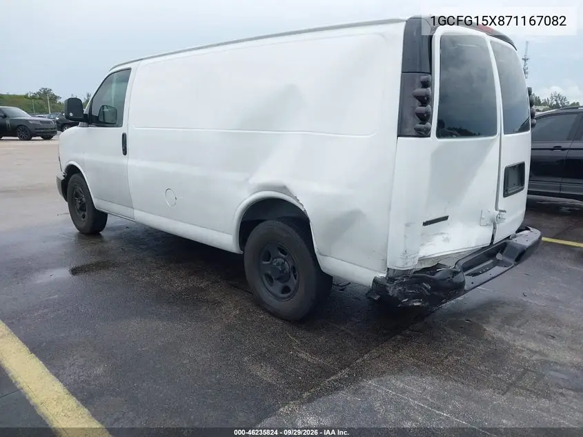 2007 CHEVROLET EXPRESS VIN 1GCFG15X871167082 — фото 3
