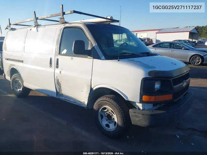 CHEVROLET EXPRESS 2007, VIN 1GCGG25V271117237