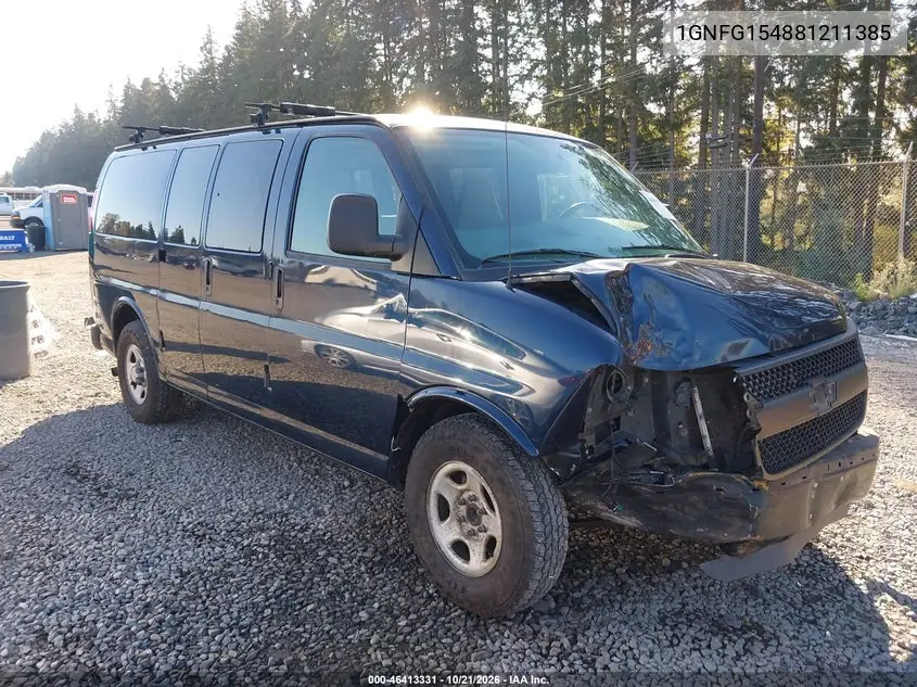 CHEVROLET EXPRESS 2008, VIN 1GNFG154881211385