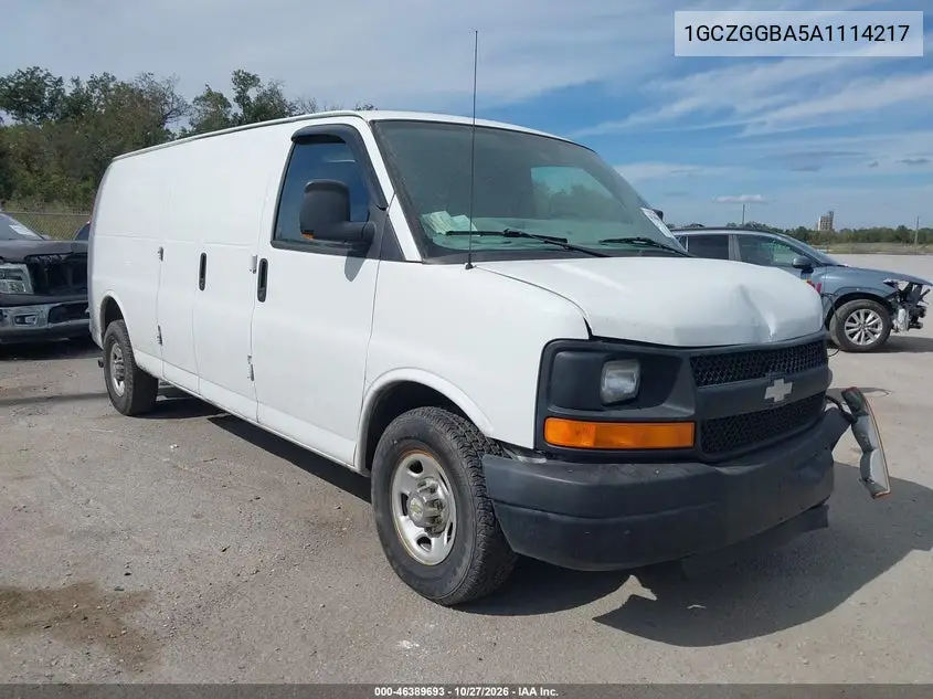 CHEVROLET EXPRESS 2010, VIN 1GCZGGBA5A1114217