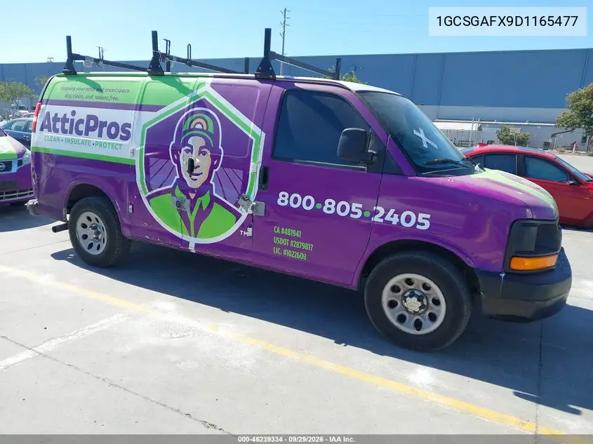 CHEVROLET EXPRESS 2013, VIN 1GCSGAFX9D1165477