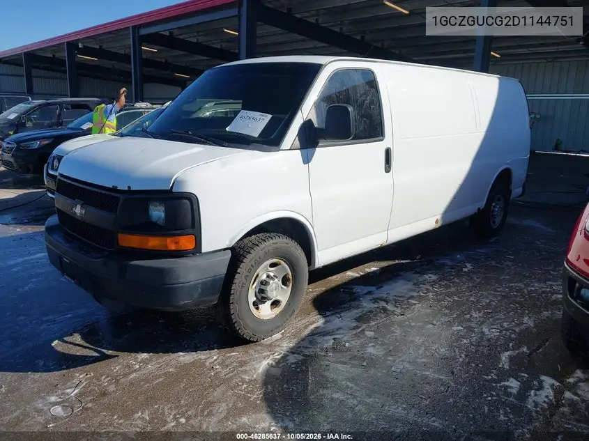 2013 CHEVROLET EXPRESS VIN 1GCZGUCG2D1144751 — фото 2