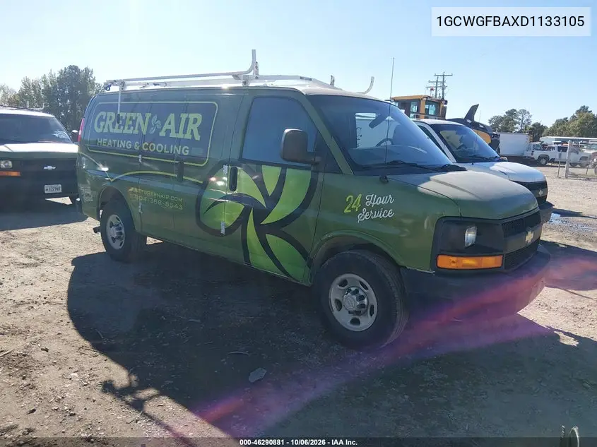 CHEVROLET EXPRESS 2013, VIN 1GCWGFBAXD1133105