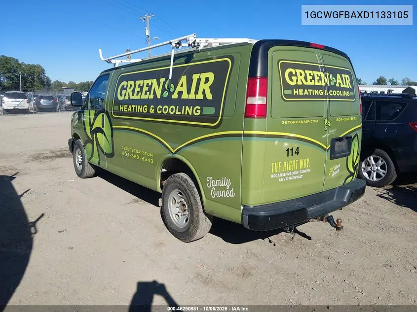 2013 CHEVROLET EXPRESS VIN 1GCWGFBAXD1133105 — фото 3