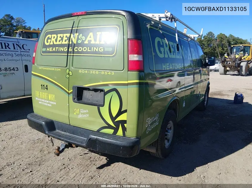 2013 CHEVROLET EXPRESS VIN 1GCWGFBAXD1133105 — фото 4
