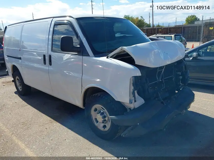 CHEVROLET EXPRESS 2013, VIN 1GCWGFCAXD1148914