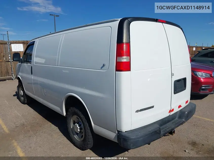 2013 CHEVROLET EXPRESS VIN 1GCWGFCAXD1148914 — фото 3