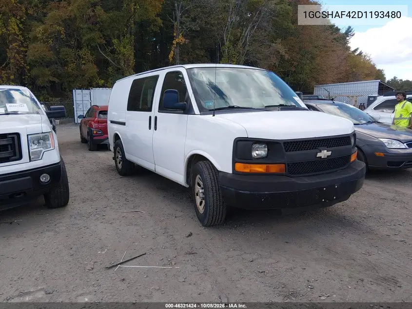 CHEVROLET EXPRESS 2013, VIN 1GCSHAF42D1193480
