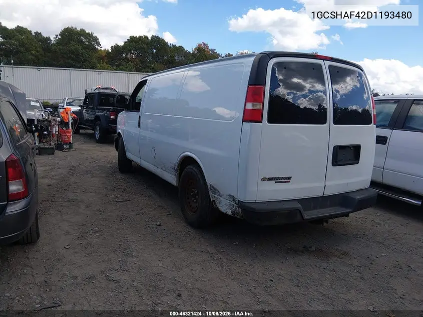 2013 CHEVROLET EXPRESS VIN 1GCSHAF42D1193480 — фото 3