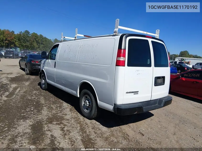 2014 CHEVROLET EXPRESS VIN 1GCWGFBA5E1170192 — фото 3