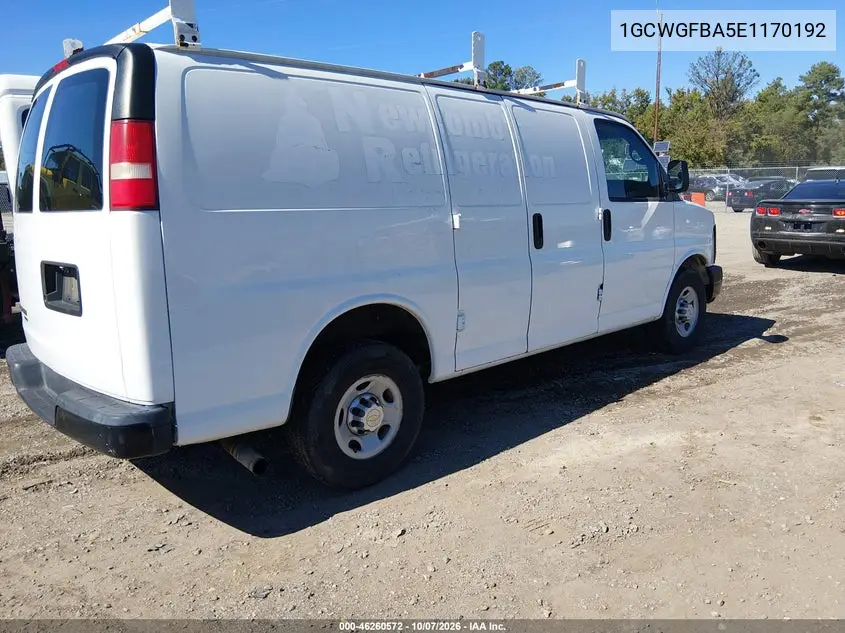 2014 CHEVROLET EXPRESS VIN 1GCWGFBA5E1170192 — фото 4