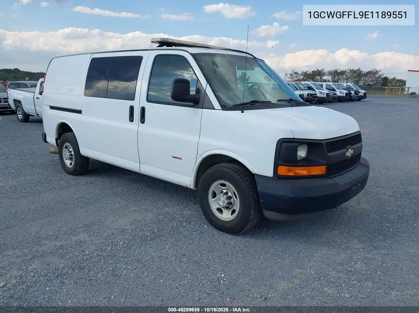 CHEVROLET EXPRESS 2014, VIN 1GCWGFFL9E1189551