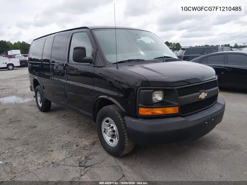 CHEVROLET EXPRESS 2015, VIN 1GCWGFCG7F1210485