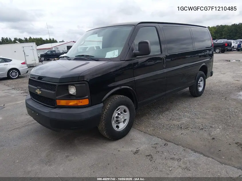 2015 CHEVROLET EXPRESS VIN 1GCWGFCG7F1210485 — фото 2