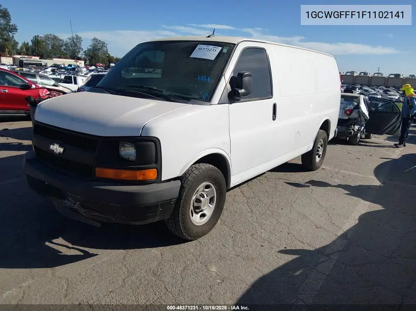 2015 CHEVROLET EXPRESS VIN 1GCWGFFF1F1102141 — фото 2