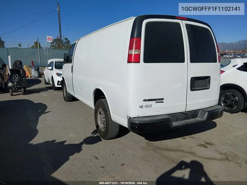 2015 CHEVROLET EXPRESS VIN 1GCWGFFF1F1102141 — фото 3