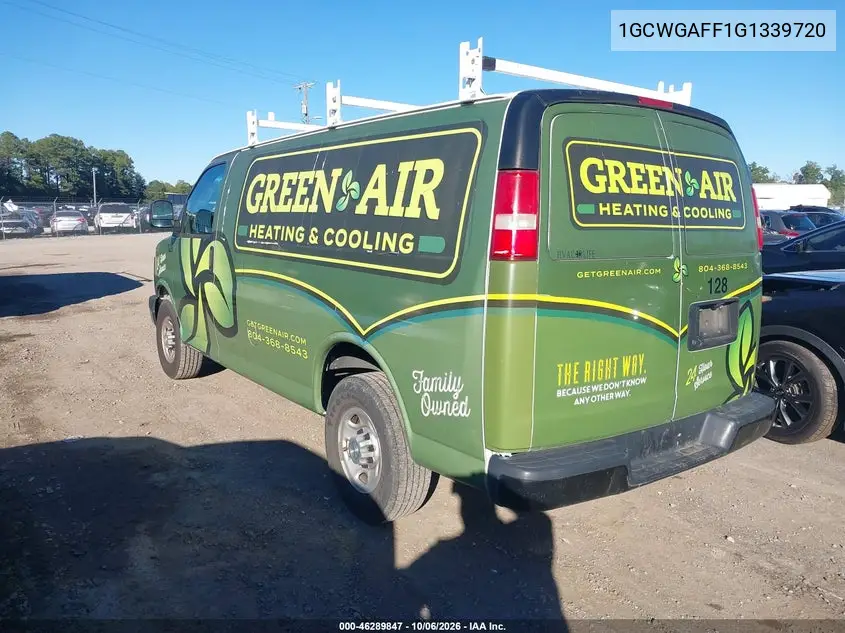 2016 CHEVROLET EXPRESS VIN 1GCWGAFF1G1339720 — фото 3
