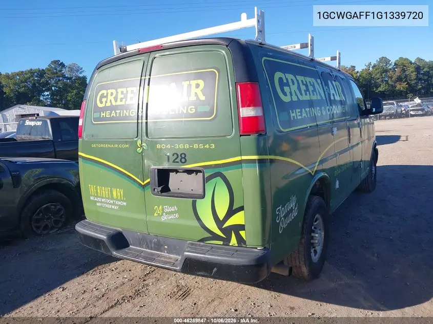 2016 CHEVROLET EXPRESS VIN 1GCWGAFF1G1339720 — фото 4