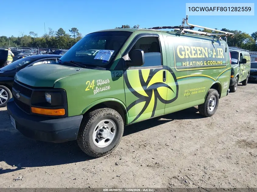 2016 CHEVROLET EXPRESS VIN 1GCWGAFF8G1282559 — фото 2