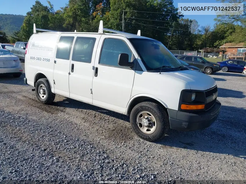 CHEVROLET EXPRESS 2016, VIN 1GCWGAFF7G1242537