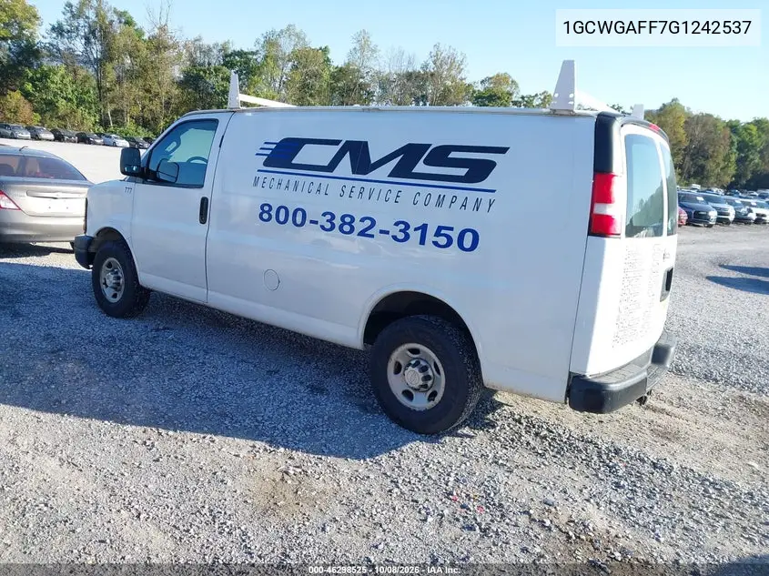 2016 CHEVROLET EXPRESS VIN 1GCWGAFF7G1242537 — фото 3
