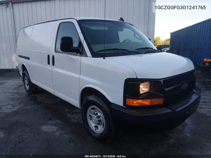 CHEVROLET EXPRESS 2016, VIN 1GCZGGFG3G1241765