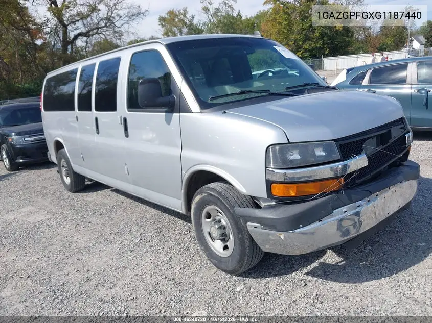 CHEVROLET EXPRESS 2016, VIN 1GAZGPFGXG1187440